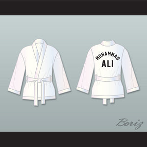 Muhammad Ali White Satin Half Boxing Robe