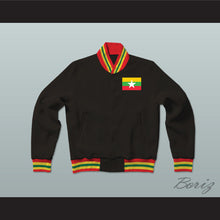 Load image into Gallery viewer, Myanmar Varsity Letterman Jacket-Style Sweatshirt