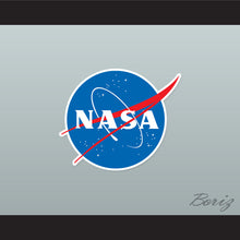 Load image into Gallery viewer, NASA Black/ White Varsity Letterman Satin Bomber Jacket