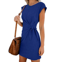 Load image into Gallery viewer, NEDEINS Women Spring Collar Pink Dress Sleeveless Lace Up Elegant Casual Dresses Sexy Fashion Party  Long Sleeve Dress