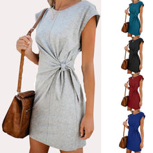 Load image into Gallery viewer, NEDEINS Women Spring Collar Pink Dress Sleeveless Lace Up Elegant Casual Dresses Sexy Fashion Party  Long Sleeve Dress