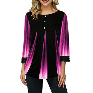NIBESSER Plus szie 5XL Woman Blouse and Shirt Fashion Summer Striped Blusa Loose Casual Button O-neck Long Sleeve Shirt Top 2020
