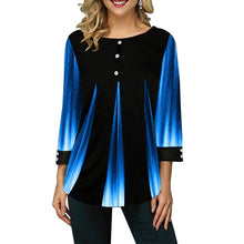 Load image into Gallery viewer, NIBESSER Plus szie 5XL Woman Blouse and Shirt Fashion Summer Striped Blusa Loose Casual Button O-neck Long Sleeve Shirt Top 2020