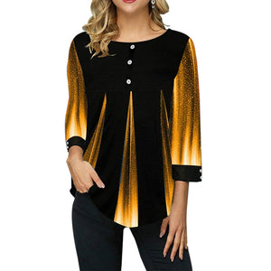 NIBESSER Plus szie 5XL Woman Blouse and Shirt Fashion Summer Striped Blusa Loose Casual Button O-neck Long Sleeve Shirt Top 2020