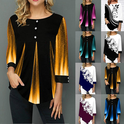 NIBESSER Plus szie 5XL Woman Blouse and Shirt Fashion Summer Striped Blusa Loose Casual Button O-neck Long Sleeve Shirt Top 2020