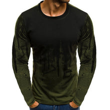 Load image into Gallery viewer, NIBESSER Spring Men T-shirts Plus Size 3XL Long Sleeve Striped T Shirt Casual O-Neck Solid Tshirt Elastic Fitness Hip Hop Tops