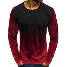 Load image into Gallery viewer, NIBESSER Spring Men T-shirts Plus Size 3XL Long Sleeve Striped T Shirt Casual O-Neck Solid Tshirt Elastic Fitness Hip Hop Tops