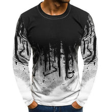 Load image into Gallery viewer, NIBESSER Spring Men T-shirts Plus Size 3XL Long Sleeve Striped T Shirt Casual O-Neck Solid Tshirt Elastic Fitness Hip Hop Tops