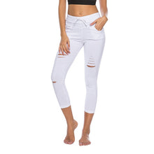 Load image into Gallery viewer, NIBESSER Spring Women Pencil Pant Lace Up Waist Casual Women Pants Solid Multi-Pockets Plus Size Cargo Pants Slim Fit Trousers