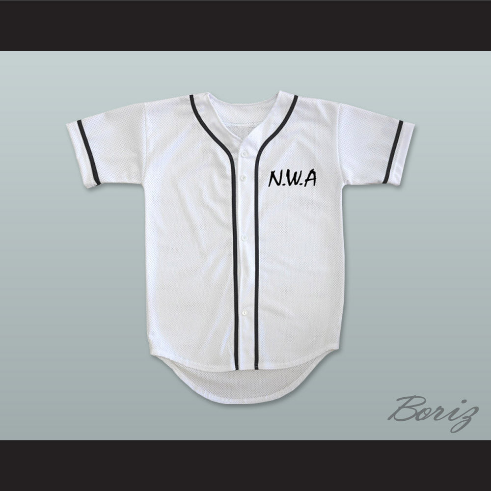 N.W.A. Ice Cube 91 White Baseball Jersey
