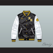 Load image into Gallery viewer, Mac N.Hale High School Black/ White Varsity Letterman Satin Bomber Jacket