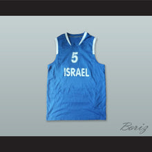 Load image into Gallery viewer, Naor Sharon 5 Israel Blue Basketball Jersey