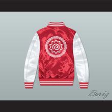 Load image into Gallery viewer, Naruto Red/ White Varsity Letterman Satin Bomber Jacket