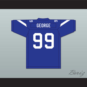 Nate George 99 Liberty Christian School Warriors Blue Football Jersey