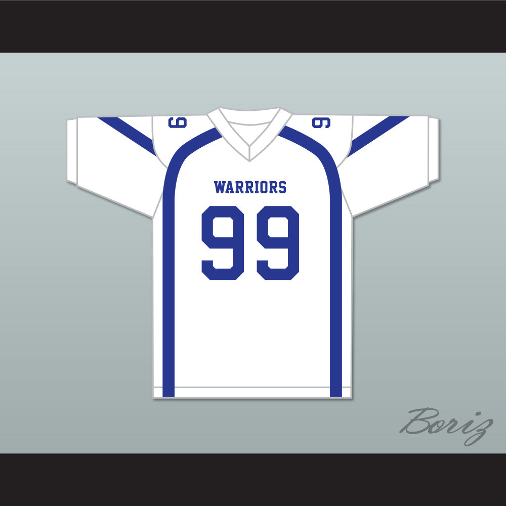 Nate George 99 Liberty Christian School Warriors White Football Jersey