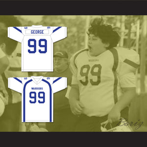 Nate George 99 Liberty Christian School Warriors White Football Jersey