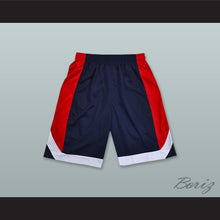 Load image into Gallery viewer, Navy Blue Red and White Basketball Shorts