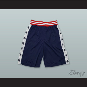 Navy Blue with Stars Basketball Shorts