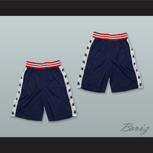 Load image into Gallery viewer, Navy Blue with Stars Basketball Shorts