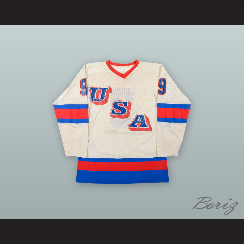 Neal Broten 9 Team USA White Hockey Jersey