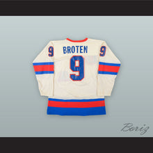 Load image into Gallery viewer, Neal Broten 9 Team USA White Hockey Jersey