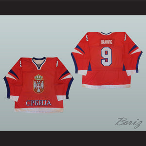 Nenad Rakovic 9 Serbia International Hockey Jersey