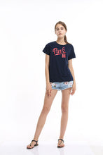 Load image into Gallery viewer, New 2017 Summer Fashion Women T-shirt PINK 86 Tops Tees Print Letter T Shirt Slim Dark Blue Harajuku Tshirt