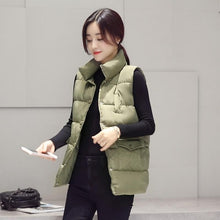 Load image into Gallery viewer, New 2017 autumn and winter women cotton vest white duck down soft warm waistcoat plus size 3XL female outwear brand vest coat