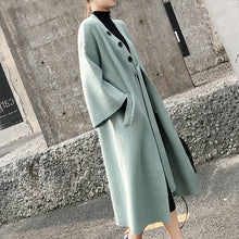 Load image into Gallery viewer, New 2019 Autumn Winter Women Jackets Knitting Warm Korean Style Elegant Casual Long Coat Outerwear Ladies  woman coats