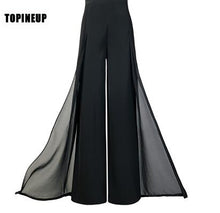 Load image into Gallery viewer, New 2019 Black Color Stylish Patchwork Fairy Pants harajuku style women's long leisure trousers wide leg pants