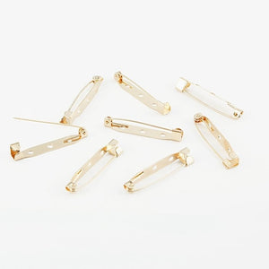 New Arrival 10pcs/lot Rhodium/Gold/Bronze Plated Iron Brooch Base Brooch Pins Diy Jewelry Findings Jewelry Accessories Pick Size