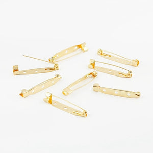 New Arrival 10pcs/lot Rhodium/Gold/Bronze Plated Iron Brooch Base Brooch Pins Diy Jewelry Findings Jewelry Accessories Pick Size
