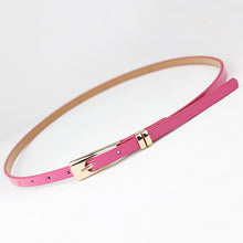 Load image into Gallery viewer, New Arrival Candy Color Thin Pu Leather Belt Female Red Brown Black White Yellow Waist Belts for Women Dress Strap Hot Sale