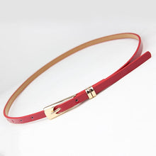 Load image into Gallery viewer, New Arrival Candy Color Thin Pu Leather Belt Female Red Brown Black White Yellow Waist Belts for Women Dress Strap Hot Sale