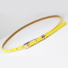 Load image into Gallery viewer, New Arrival Candy Color Thin Pu Leather Belt Female Red Brown Black White Yellow Waist Belts for Women Dress Strap Hot Sale