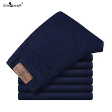 Load image into Gallery viewer, New Design Casual Men Pants Cotton Slim Pant Straight Trousers Fashion Business Solid Khaki Black Pants Men Pantalon Homme 28-38