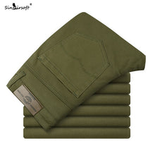 Load image into Gallery viewer, New Design Casual Men Pants Cotton Slim Pant Straight Trousers Fashion Business Solid Khaki Black Pants Men Pantalon Homme 28-38