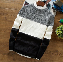 Load image into Gallery viewer, New Fashion Mens Christmas Sweater Casual Slim Fit Male Clothing Long Sleeve Knitted Pullovers Winter Thick Sweater Men