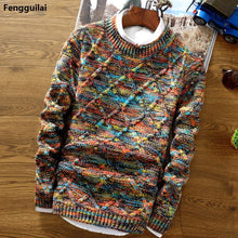 Load image into Gallery viewer, New Fashion Mens Christmas Sweater Casual Slim Fit Male Clothing Long Sleeve Knitted Pullovers Winter Thick Sweater Men