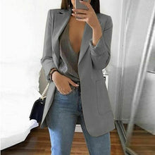 Load image into Gallery viewer, New Fashion Women Casual Long Sleeve Coat Suit Office Ladies Slim Cardigan Tops Blazer Jacket Outwear Spring Autumn