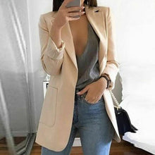 Load image into Gallery viewer, New Fashion Women Casual Long Sleeve Coat Suit Office Ladies Slim Cardigan Tops Blazer Jacket Outwear Spring Autumn
