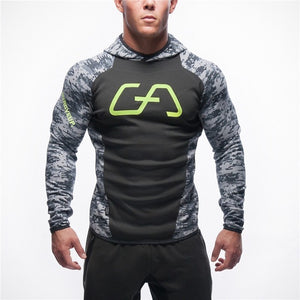 New Fitness Men Hoodies Brand Clothing Men Hoody Zipper Casual Sweatshirt Muscle Men's Slim Fit Hooded Jackets
