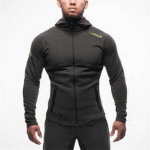 Load image into Gallery viewer, New Fitness Men Hoodies Brand Clothing Men Hoody Zipper Casual Sweatshirt Muscle Men&#39;s Slim Fit Hooded Jackets