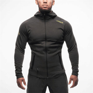 New Fitness Men Hoodies Brand Clothing Men Hoody Zipper Casual Sweatshirt Muscle Men's Slim Fit Hooded Jackets