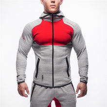 Load image into Gallery viewer, New Fitness Men Hoodies Brand Clothing Men Hoody Zipper Casual Sweatshirt Muscle Men&#39;s Slim Fit Hooded Jackets