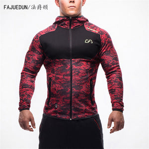 New Fitness Men Hoodies Brand Clothing Men Hoody Zipper Casual Sweatshirt Muscle Men's Slim Fit Hooded Jackets