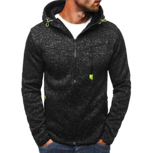 New Hoodies Sweatershirt Men Running Jacket Autumn Zipper Solid Cardigan Coat Sport Fitness Causal Male Hip  Jacket Plus Size