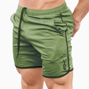 New Men Fitness Bodybuilding Shorts Man Summer Gyms Workout Male Breathable Mesh Quick Dry Sportswear Jogger Beach Short Pants