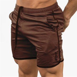 New Men Fitness Bodybuilding Shorts Man Summer Gyms Workout Male Breathable Mesh Quick Dry Sportswear Jogger Beach Short Pants