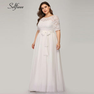 New Plus Size Summer Dress Women Elegant A Line O Neck Short Sleeve Long Beach Dress Casual Lace Dresses 2020 Vestidos De Festa